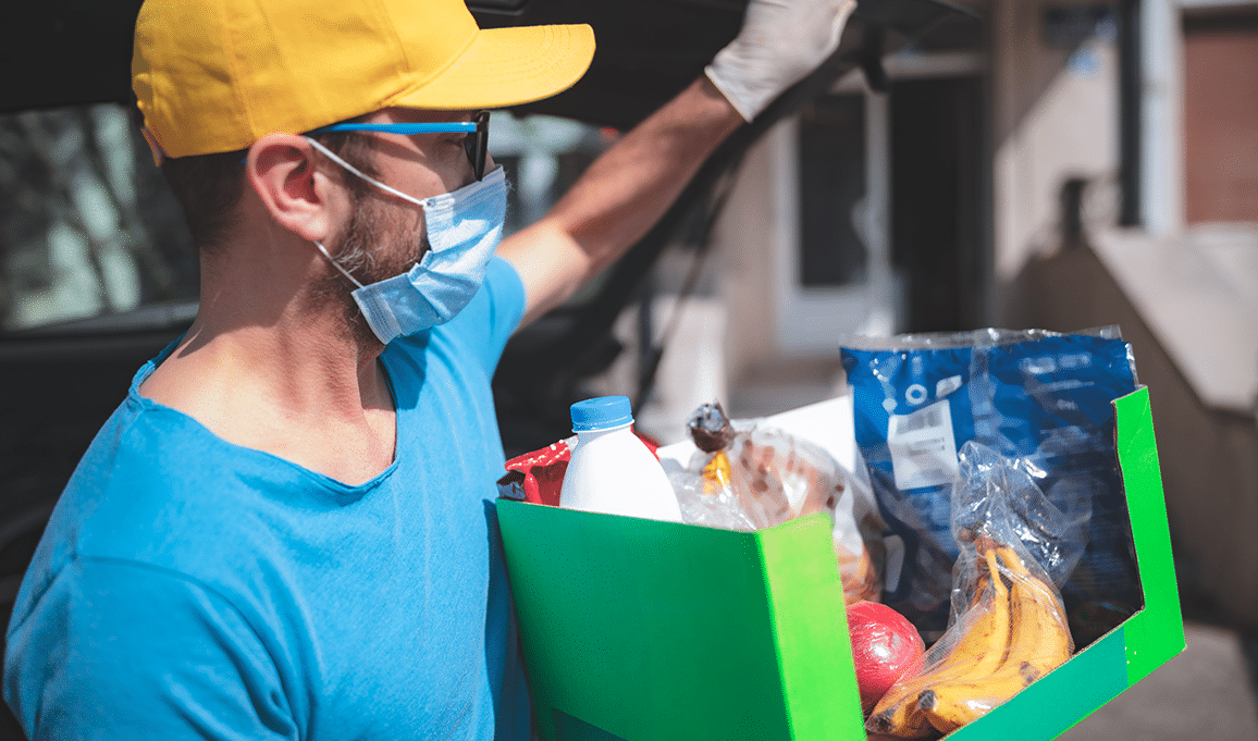 man delivering groceries