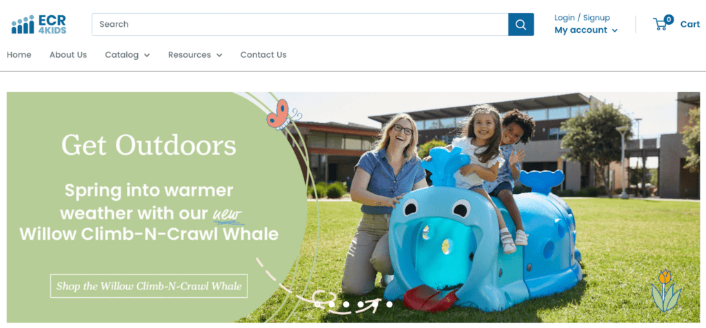 Homepage of ECR4Kids
