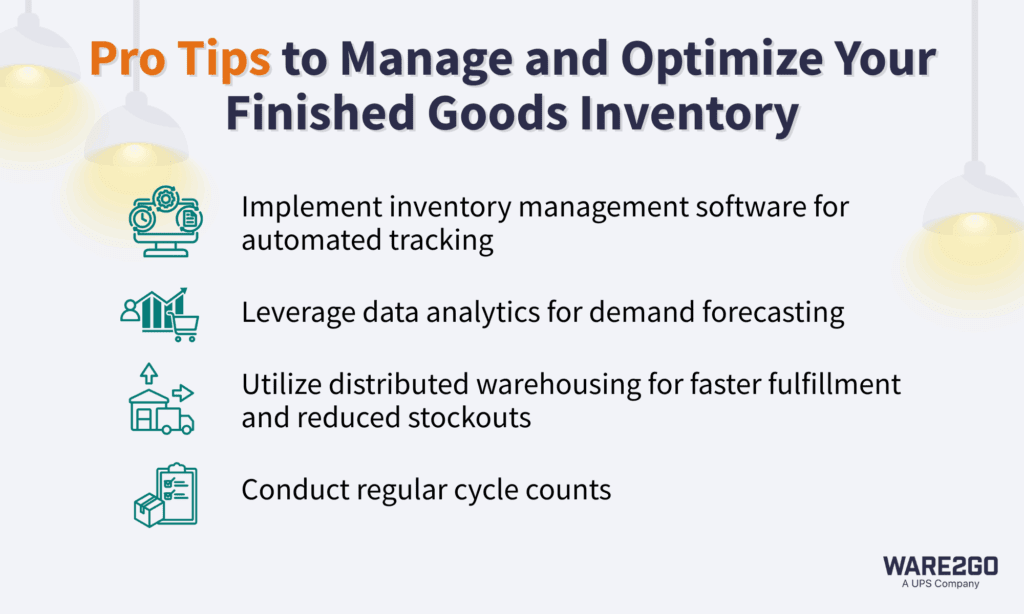 Infographic listing tips to optimize inventory management